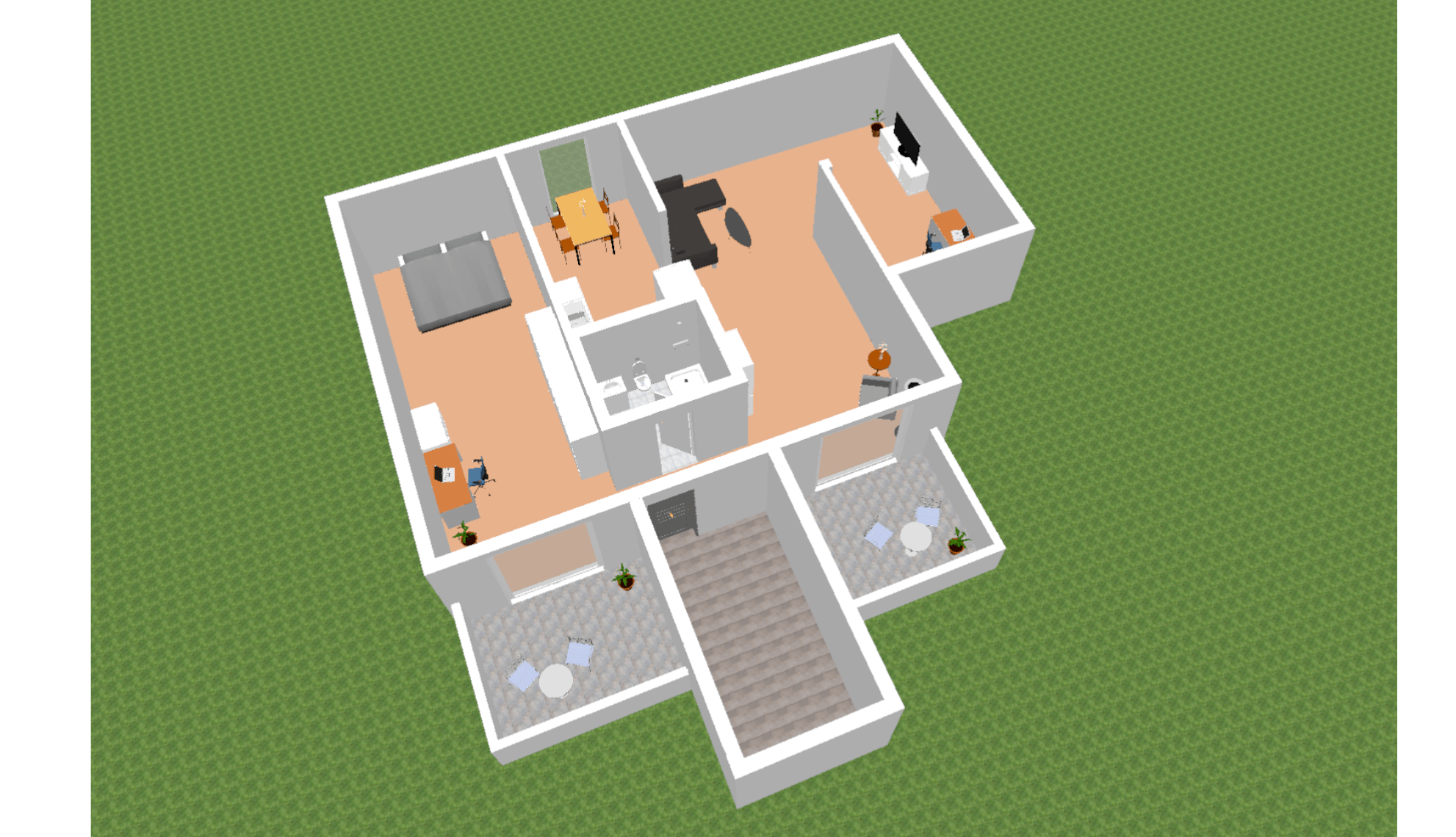3D-Ansicht 2 Penthousewohnung (4. OG)